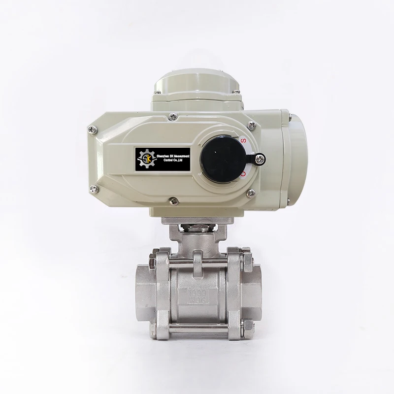 2 way 24Vdc 3-Piece Stainless Steel Ball Valves full port NPT thread Motorized Ball Valve Electric Actuator Ball Valve