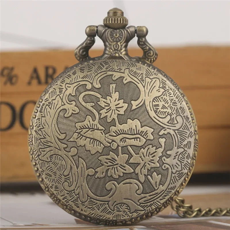 Bronze The Great Founder of Christianity Jesus Men Women Quartz Pocket Watch Necklace Pendant Chain Religious Clock Collectable