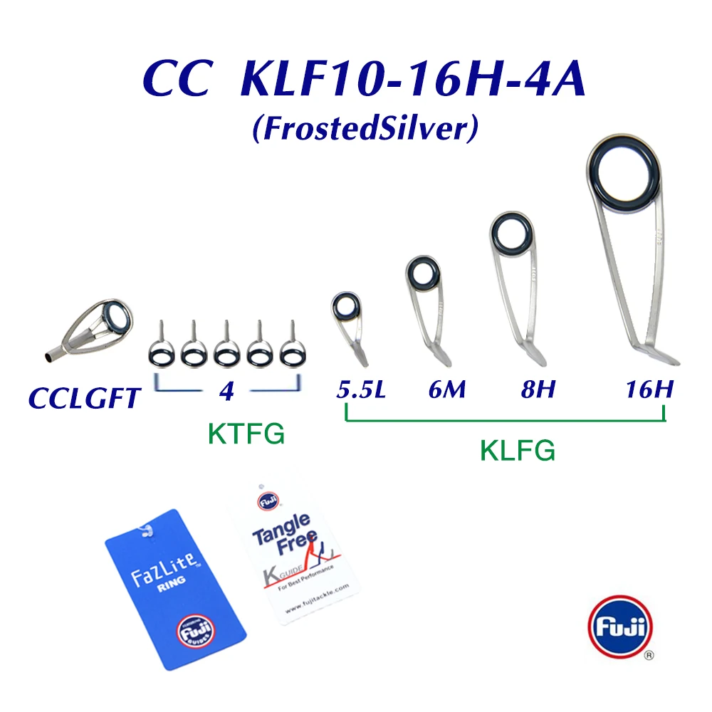 Original Fuji Ring CCKL L M H guide set Fazlite ring Mid Night Blue Eye for 5ft~9ft Light Action Spin Rod