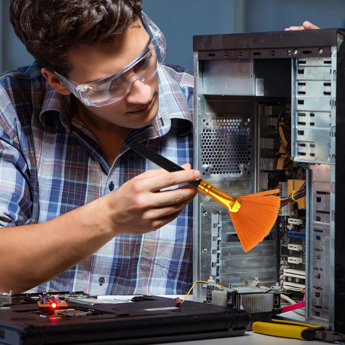 

10pcs Cleaning Brush Set for Computers Laptops Keyboards Dust Removal Tool Home Office Camera Cleaner Plastic Duster