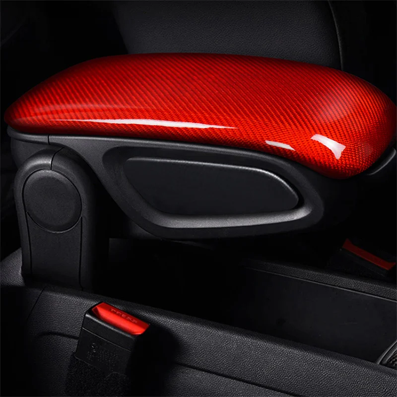 

Для Mini F60 коврик для подлокотника, крышка коробки из натурального углеродного волокна, 3D декоративная наклейка для интерьера