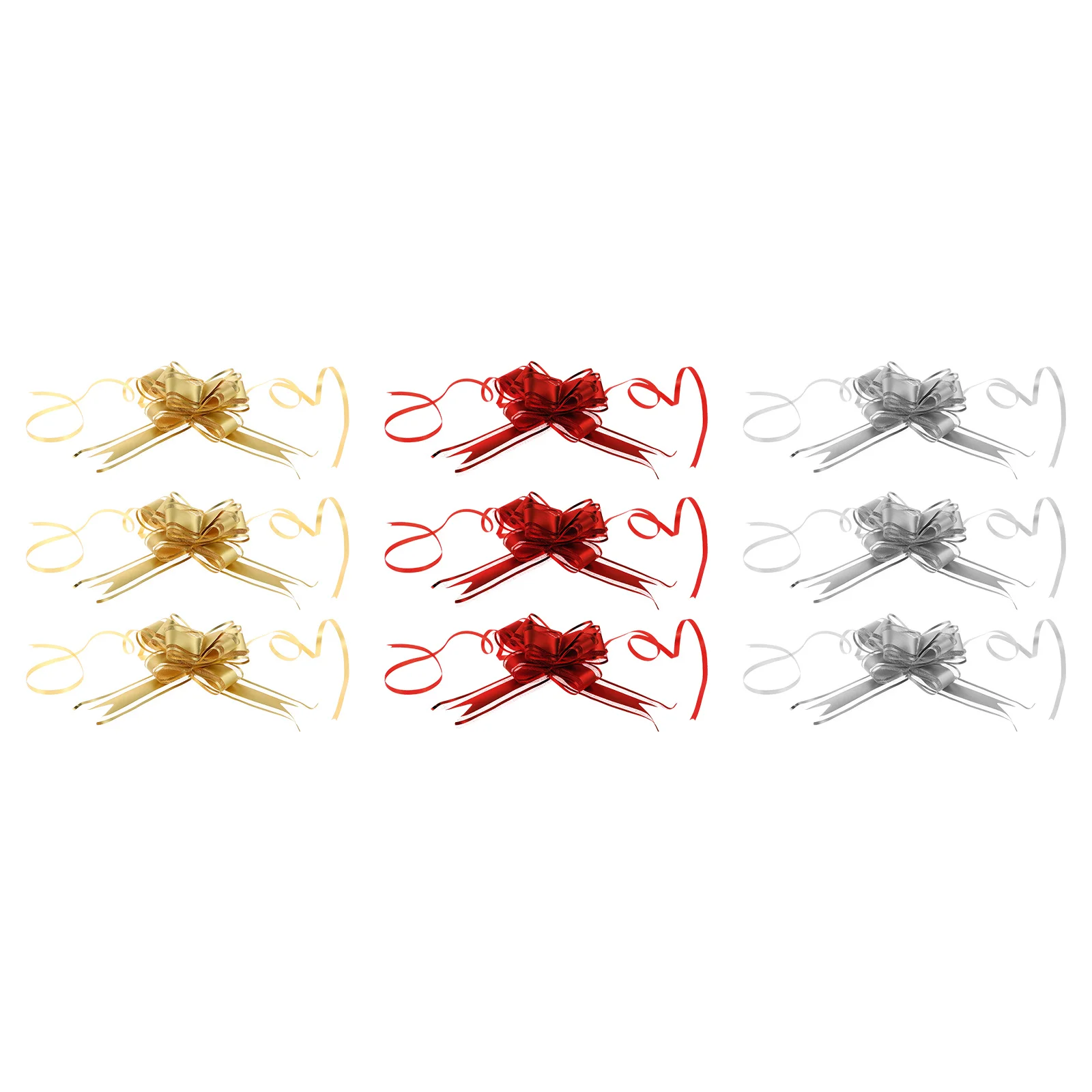 

30pcs Gift Pull Bows Diy Decoration Valentine'S Day Supplies Sturdy Material Uniform Color Gift Wrap Decor Ribbon Pull Bow