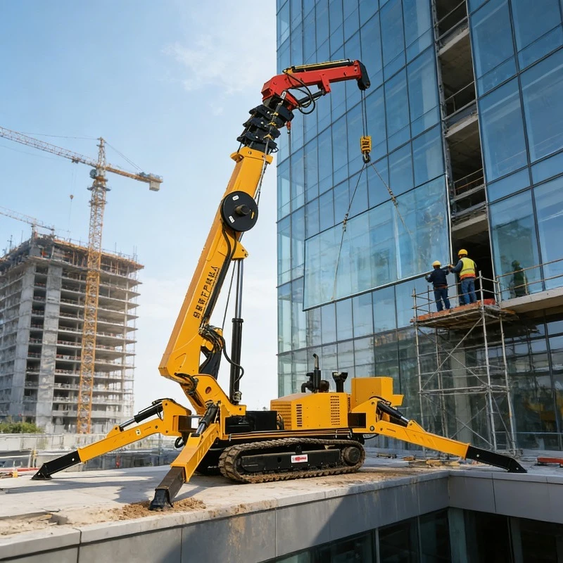 Small Crawler Spider Crane Electric Lifting Hoist Energy Saving Remote Monitoring for Indoor & Narrow Area Work