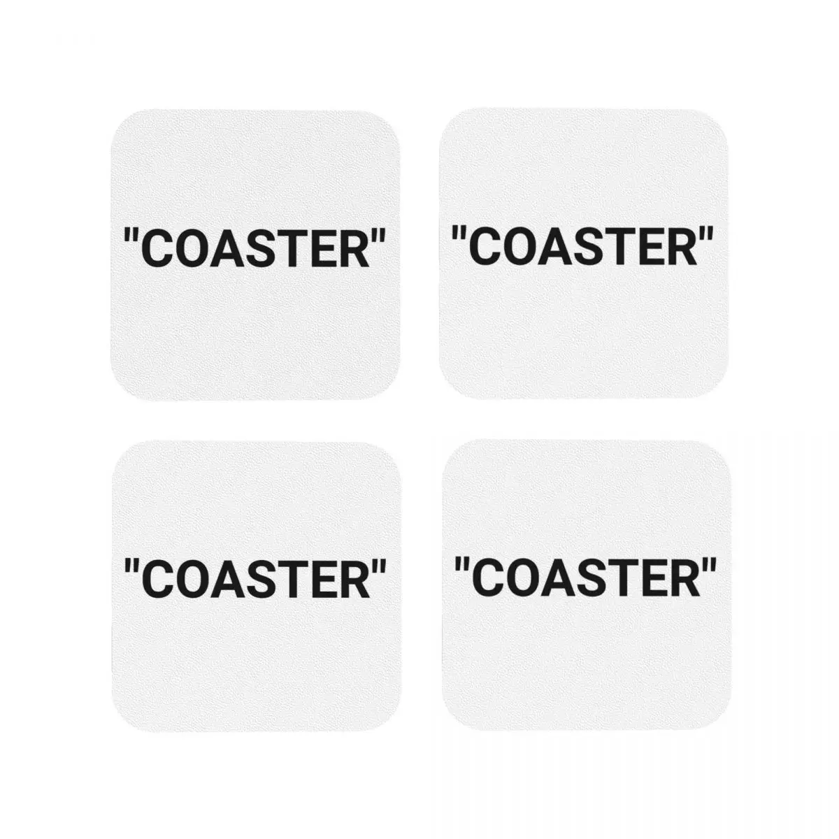 Coaster Quotation Mark Coasters Kitchen Placemats Non-slip Insulation Cup Coffee Mats For Decor Home Tableware Pads Set of 4