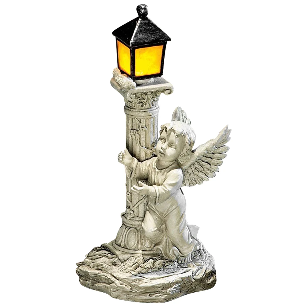 

Resin Angel Garden Ornament Garden Ornament Roman Column Outdoor Decoration Yard Park Resin Angel Figurine Decor Statue