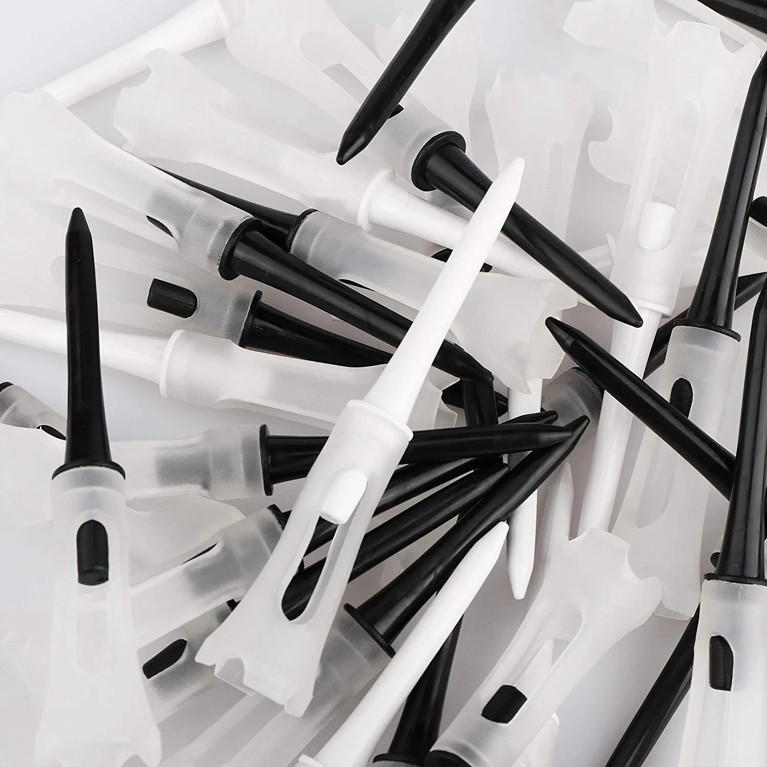 

A29Z-50Pcs Футболка для гольфа Двухслойная пластиковая футболка с мячом Мягкое сиденье для гольфа с низким сопротивлением Инструмент для обучения гольфу