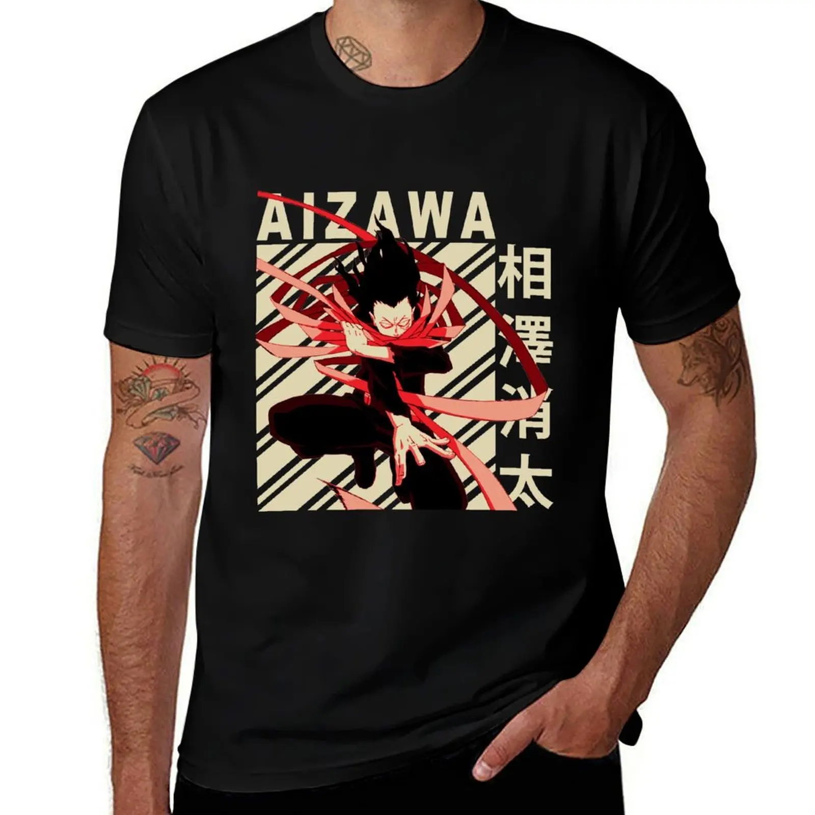 

Aizawa Shota - Vintage Art T-Shirt t shirt man cotton man t shirt cotton high quality T-Shirt
