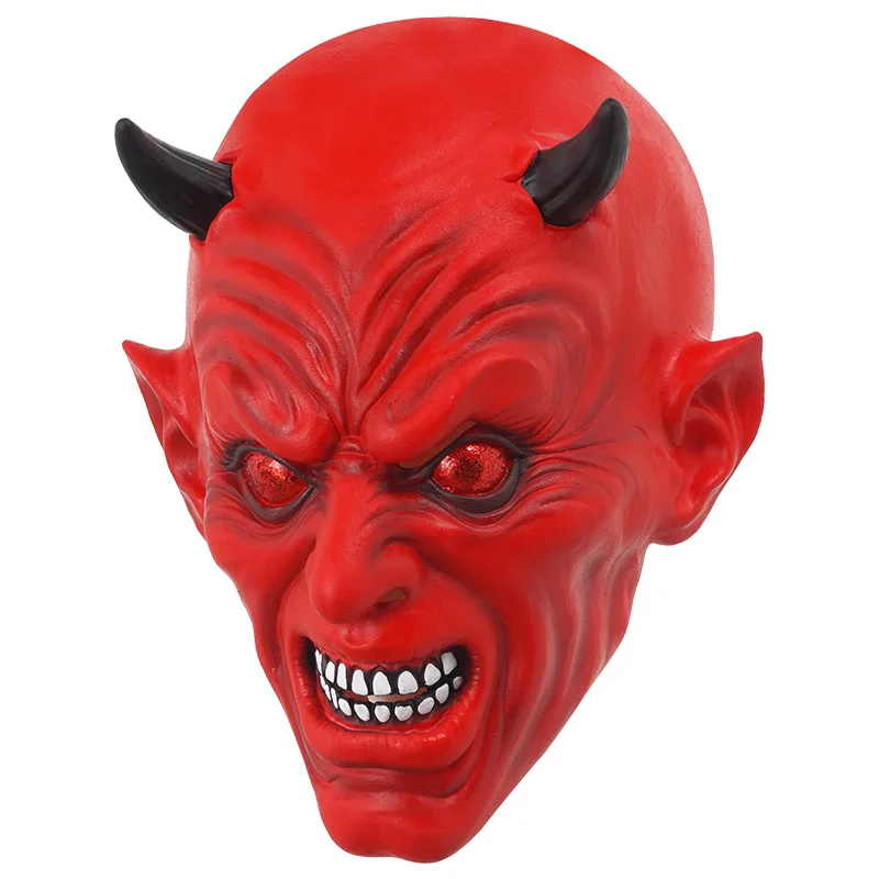 Masque Diable Rouge Effrayant – Masque d'Horreur Adulte – photo 4
