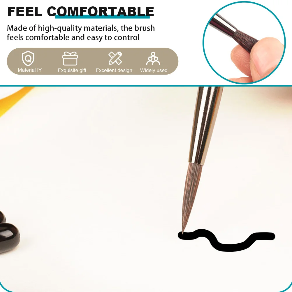

7Pcs Detachable Metal Handle Weasel Tail Hair Painting Brushes Portable Art Drawing Kit Art Painting Drawing Oil Paint