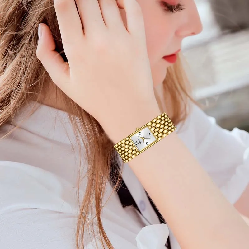 LIGE 2025 ساعة نسائية عصرية أنيقة سوار فولاذي غير قابل للصدأ ساعة السيدات الفاخرة مقاوم للماء ساعة للنساء Relogio Feminino + BOX