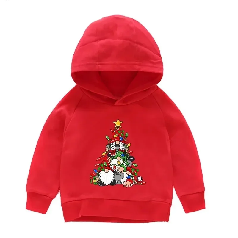 Weihnachten Kinderpullover Weihnachtsmann Kinder Roter Kapuzenpullover für Weihnachten Sweatshirt Pullover Kleidung Pullover Rot