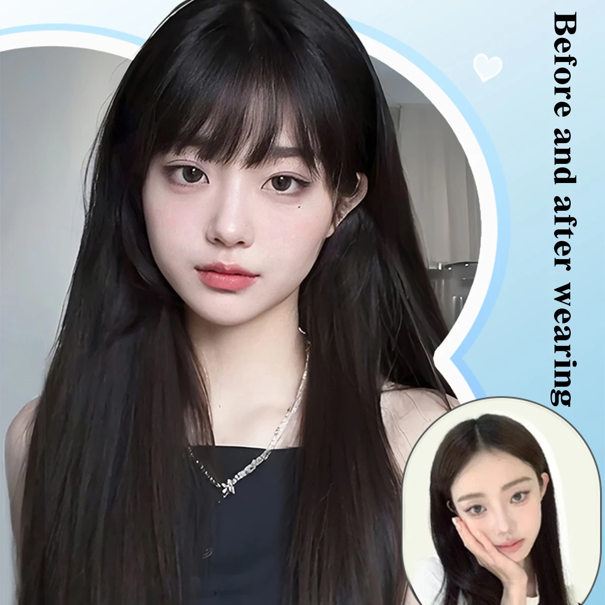 Рисунок 4 - Синтетические черные длинные прямые