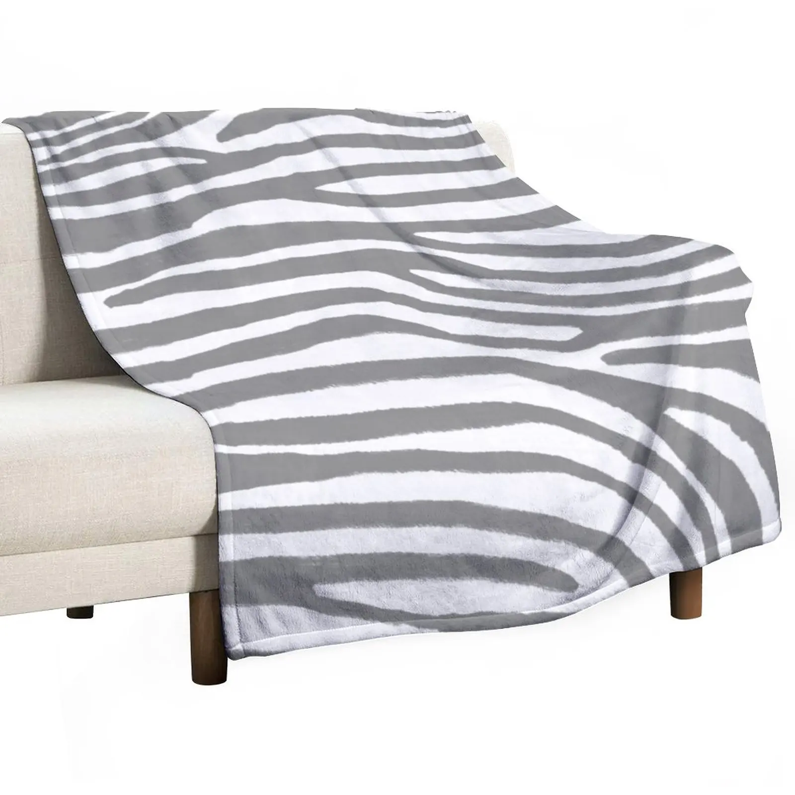 

Gray Zebra Stripes Pattern Throw Blanket Bed covers heavy to sleep Custom For Baby Blankets