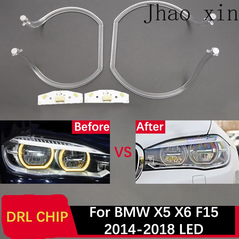 

Подходит для BMW X5 X6 F15 2014-2018: Модуль платы LED-балласта, белый свет Angel Eye, дневные ходовые огни (ДХО), чип-лампа, трубка