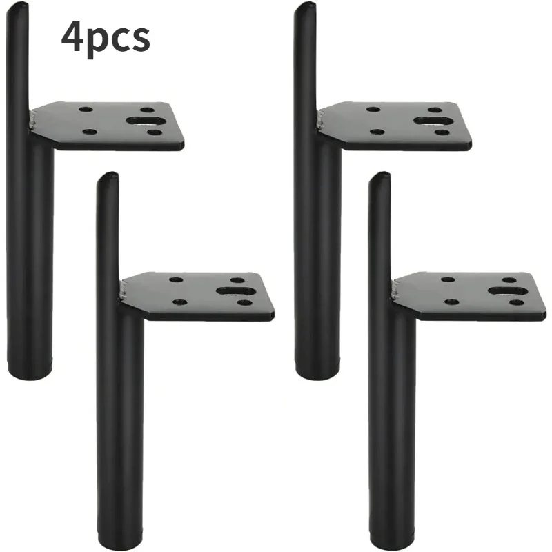 4pcs Chair Base Made Matt Black Textural Furniture Accessories Stylish Cabinet Metal Iron Sofa Stands 15cm 20cm
