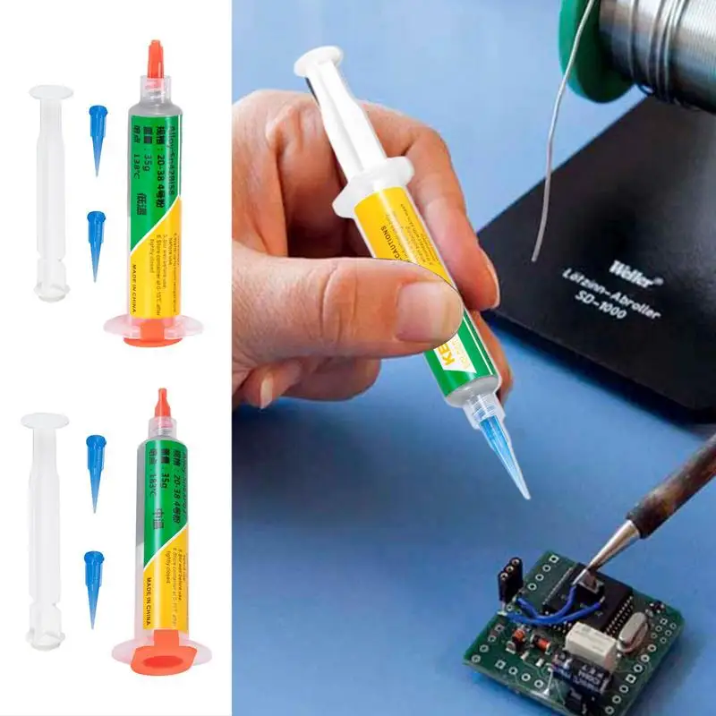 Solder Flux NC-559-ASM 35g Low Temperature Melting Point Solder Paste Syringe No-Clean Suitable For Electronic Components