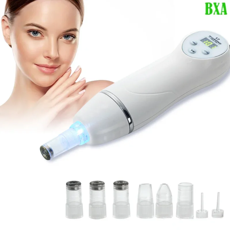 Beleza digital diamante micro-dermoabrasão vácuo limpador de cravo facial acne impressão removedor limpeza profunda poros cuidados com a pele