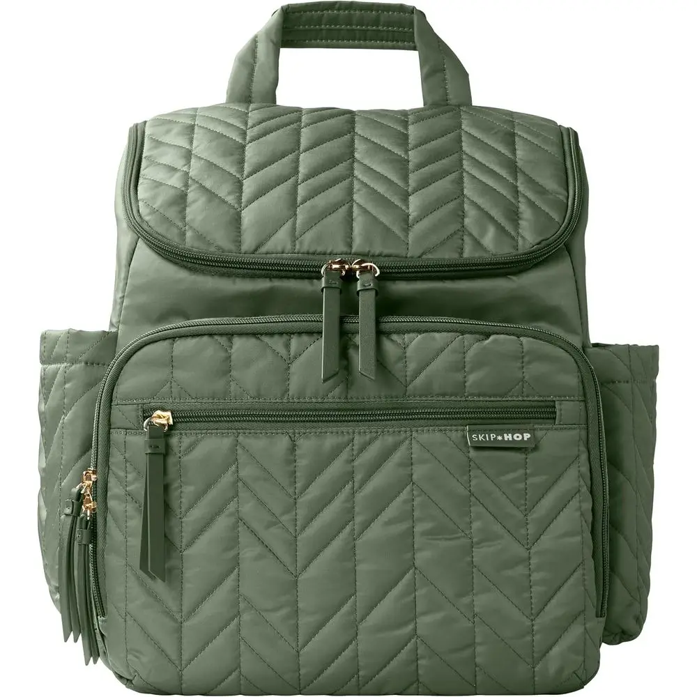 

Multi-Function Backpack Diaper Bag with Changing Pad & Stroller Clips, Sage