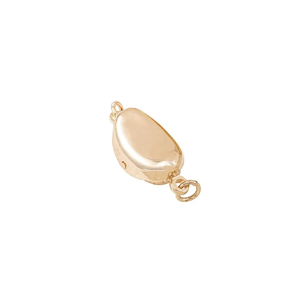 

14K Copper-encrusted Real Gold Boat-shaped Ingot Clasp Pillow Clasp Pearl Stick Clasp Diy Bracelet Necklace Ending Accessories