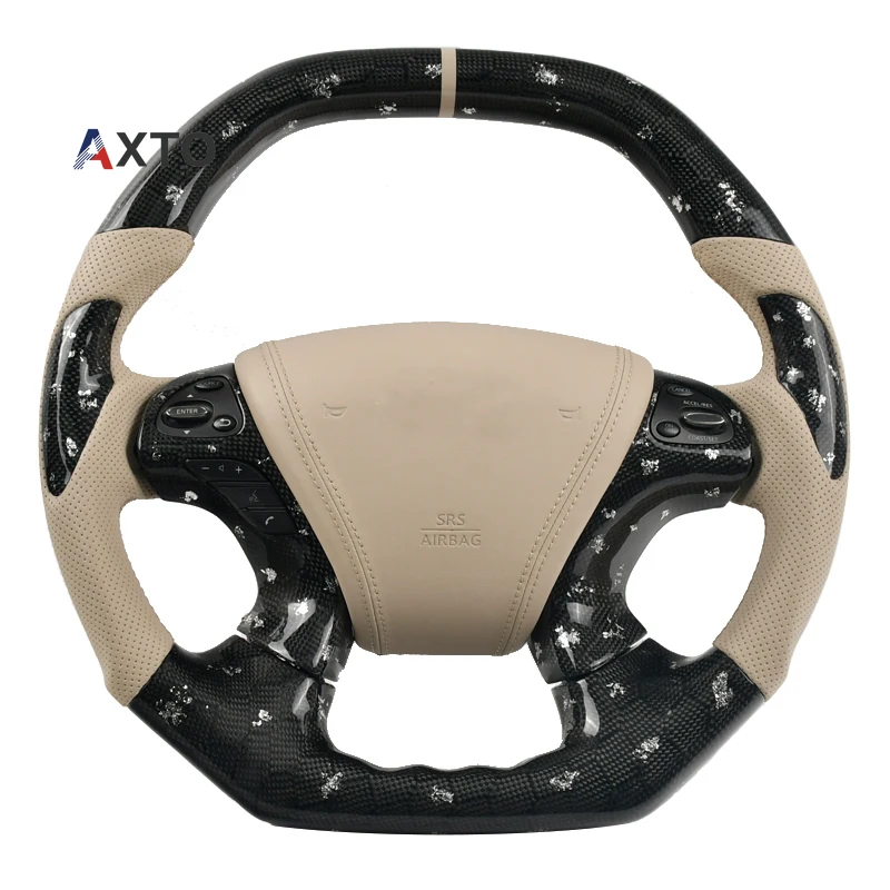 

Car-styling Carbon Fiber Suede Steering Wheel For Infiniti JX35 2013 M M35 M25 M37 M56 QX60 Q70 2013 2014 2015 2016 2017