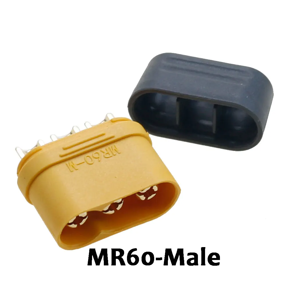 2/5/10 Pair MR60 Male Female Plug With Protector Sheathed Cover 3.5mm 3 core Connector T Type plug Connector