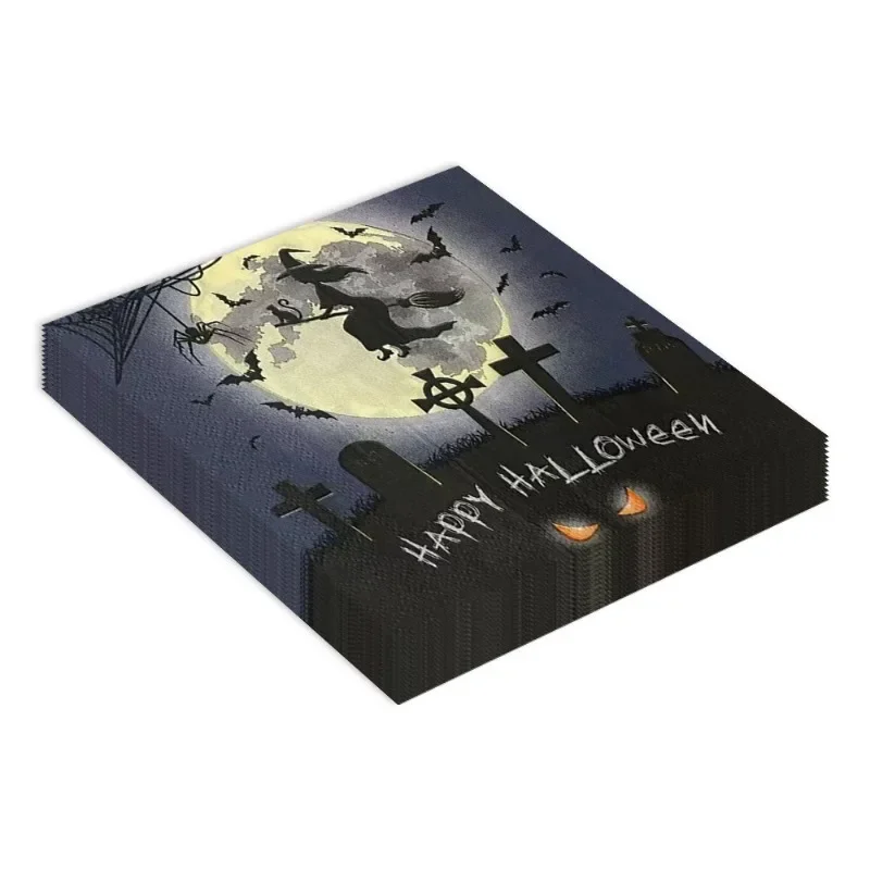 20pcs/Pac 33*33cm 2-Ply New Halloween witch series theme printing creative spooky party napkins decorative paper placemats