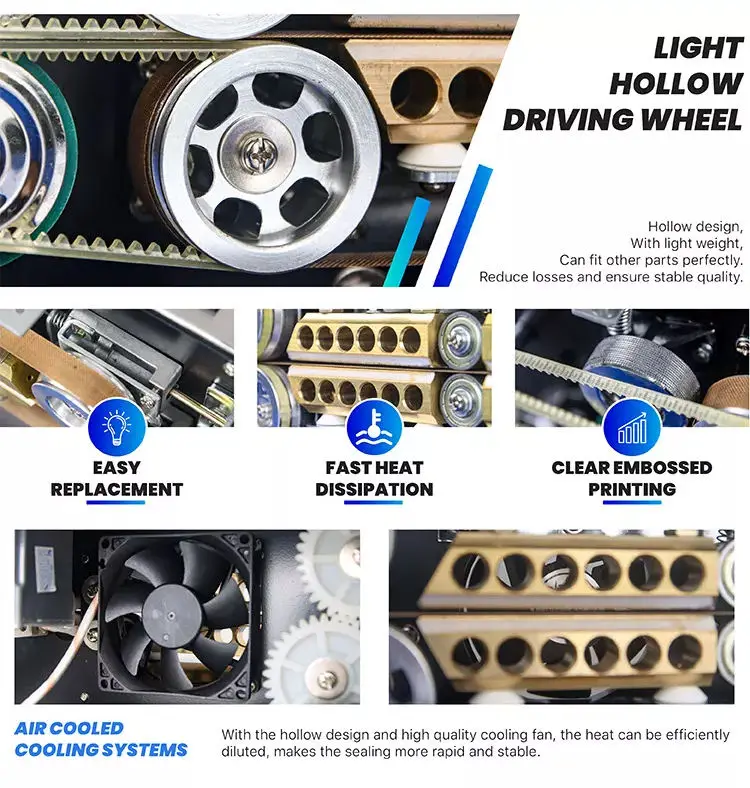 SF-150W Automatic Digital Temperature Control Continuous Heat Sealer Sealing Machine For Aluminum Foil Plastic Bag
