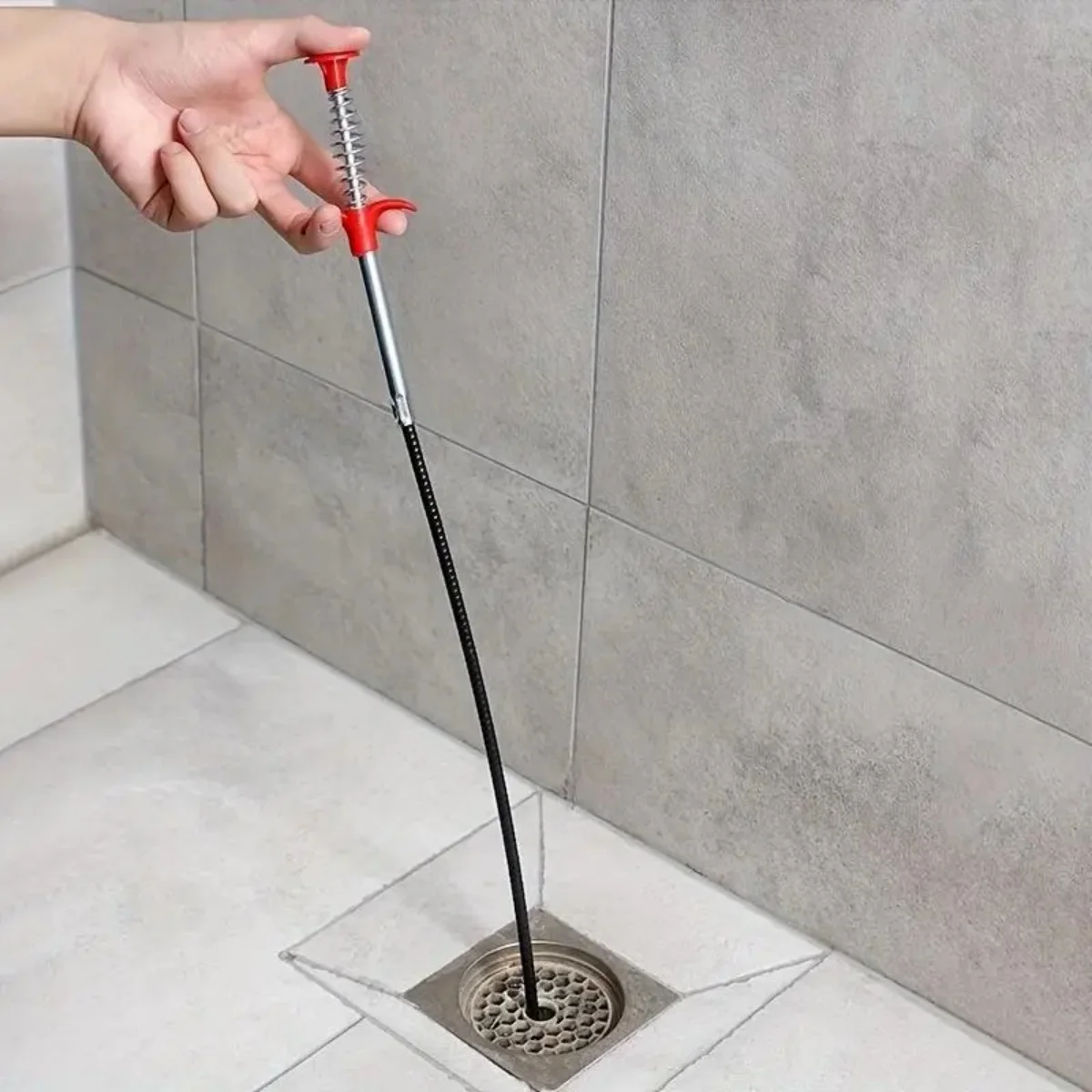 90cm Multifunctional Pipe Dredging Tool Bendable Drain Auger Sewer Hair Cleaning Claw Spring Loaded Grabber Pickup Pipe Tool