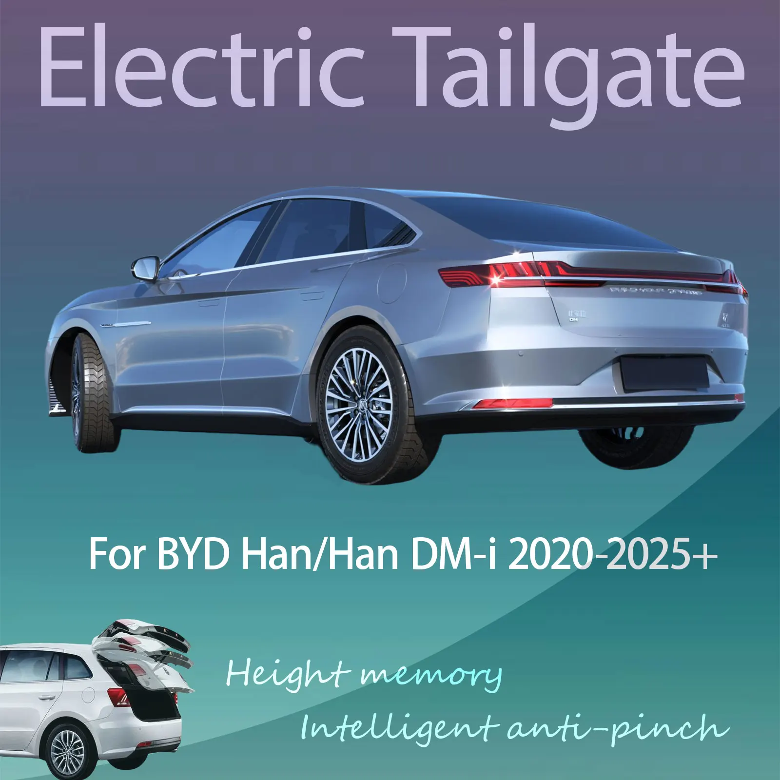 For BYD Han/Han DM-i 2020-2025+ Electric Tailgate Hands Free Operation Dual Rod Electric Trunk Suction Smart Control