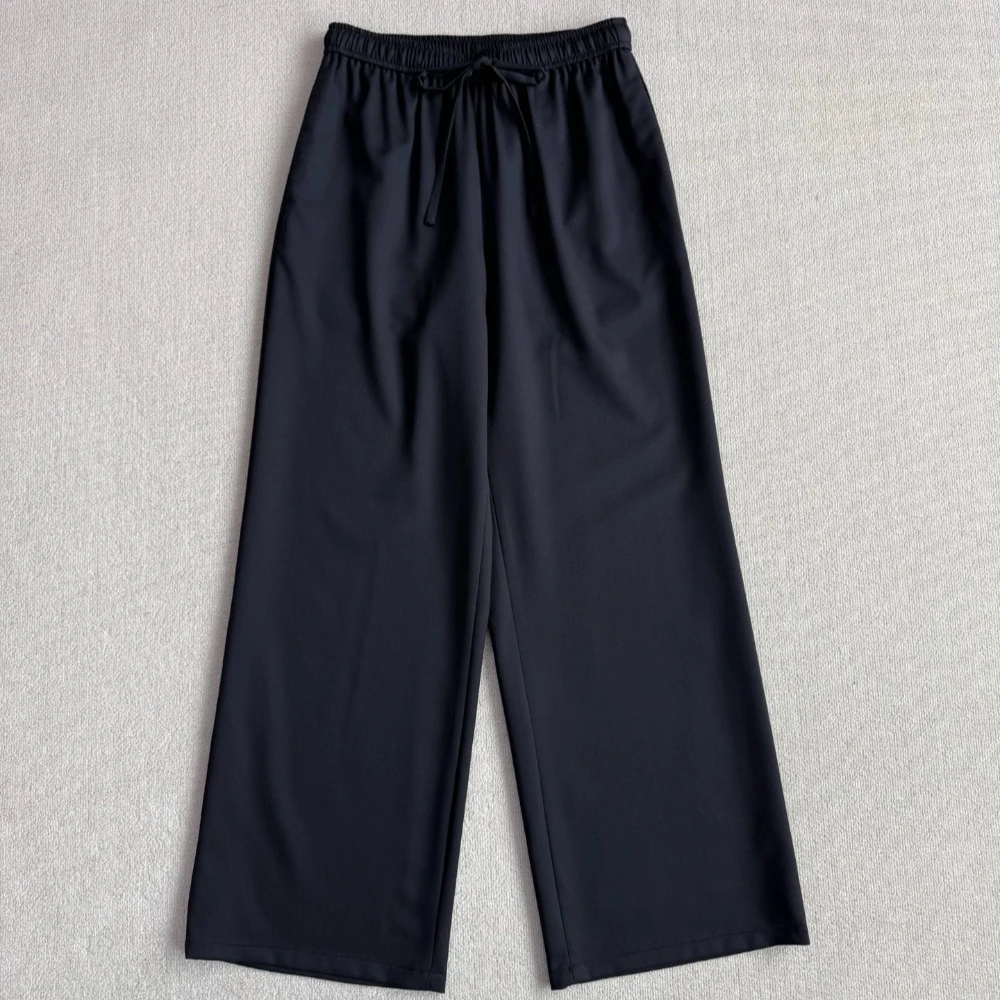 

100% Selected Wool Drawstring Straight Leg Pants