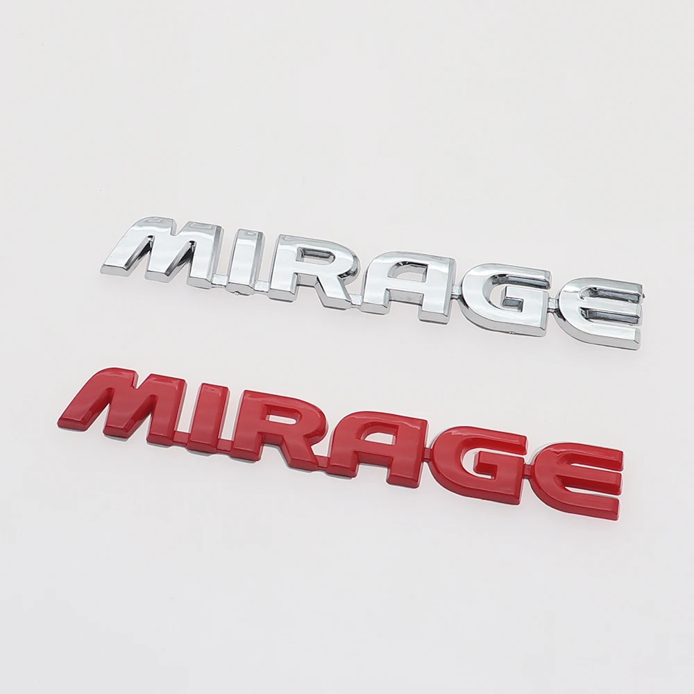 1PC 3D ABS MIRAGE Car Letter Logo Sticker Tail Bumper Badge Auto Rear Trunk Emblem Decals Accessories SL