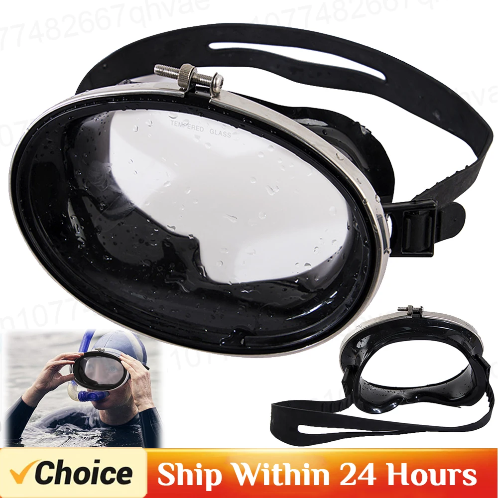 Hd Diving Glasses Goggles Toughened Glass Lenses Stainless Steel Fishing Goggles Adult Diving Equipment Waterproof Diving Mask