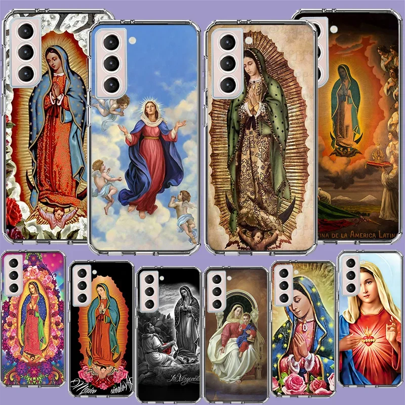 Virgin De Guadalupe Virgen Mary Phone Case For Samsung Galaxy S24 S23 Ultra Capa Shell S22+ S21 Plus S20 FE S10 Lite S10E S9 S8