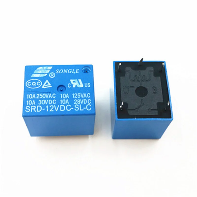 Relé de alta calidad, SRD-05VDC-SL-C, SRD-09VDC-SL-C, 5 pines, 5V, 9V, 6V, 24V, 12V, 10A, 250VA