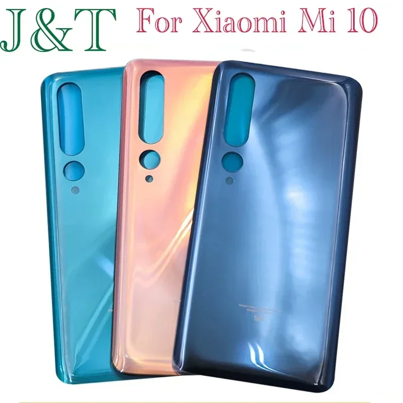 New For Xiaomi Mi 10 Battery Back Cover Mi 10 Rear Door 3D Glass Panel Battery Housing Case With Adhesive Replace