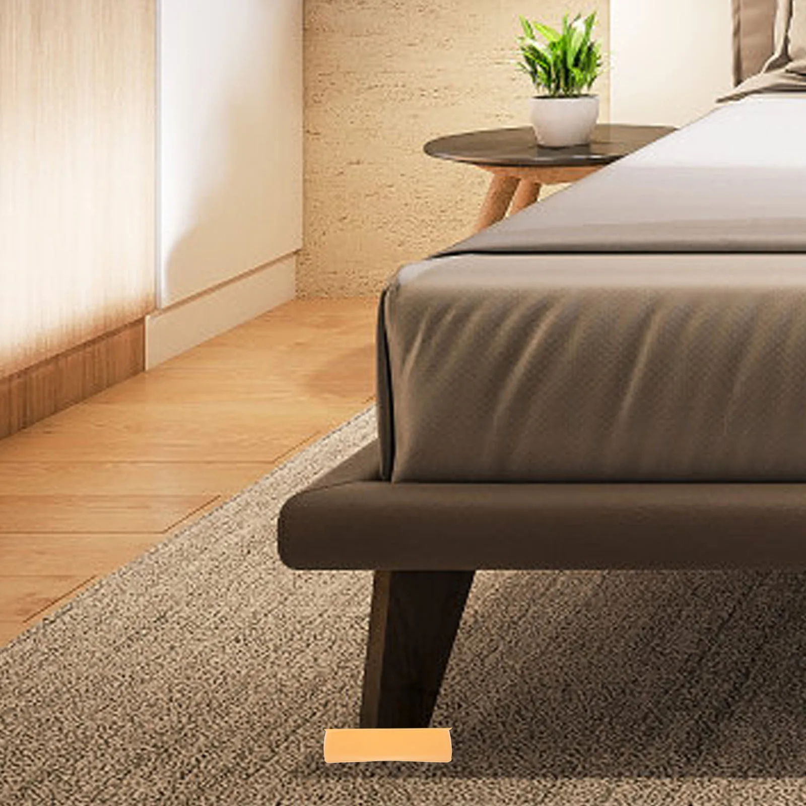 

4pcs Non-slip Furniture Protectors for Bed Chairs Durable Silicone Pad Silent Anti-sliding Caps Floor Silicone Pad