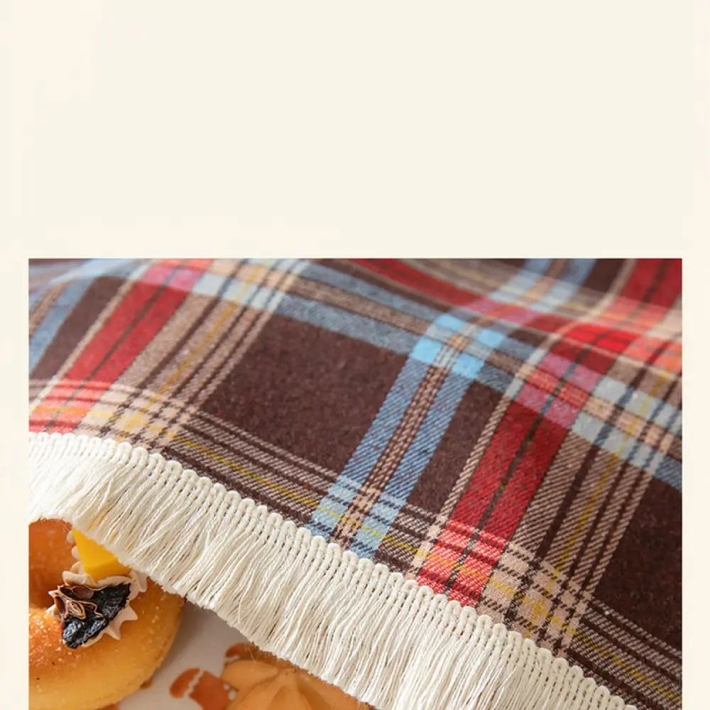 Modern Plaid Tablecloth Minimalist Table Cover For Christmas Party Wedding Banquet Picnic Tablecloth Photography Photo Prop Mat