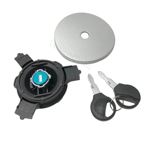 Imagen 2 del producto Tapa de tanque de combustible de coche, cerradura de tanque de combustible, llave de cilindro, cubierta de aleta de llenado de aceite de Gas para peugeot 206 207 1998-2006, accesorios para citroen C2