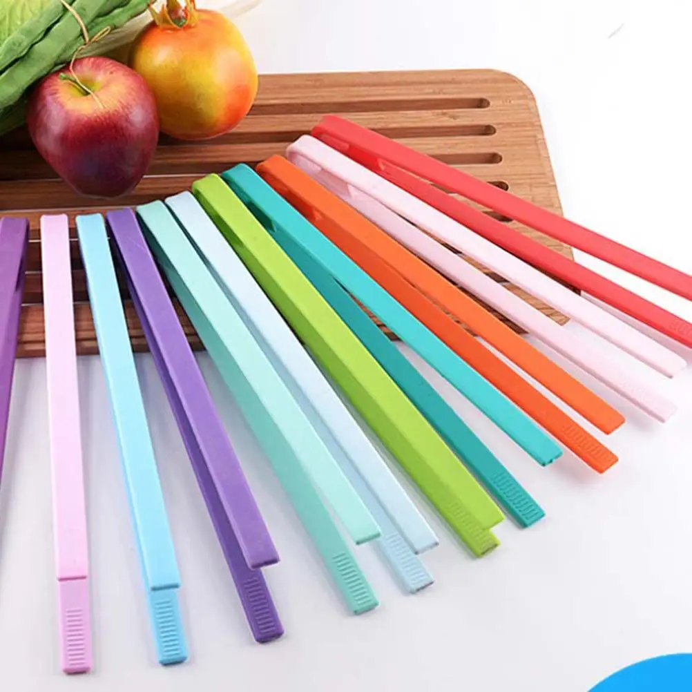 1Pcs Silicone Food Clamp Tong Kitchen Bread Clip Non Slip Barbecue Clip 23Cm Random Color Kitchen Gadget Essential for Home