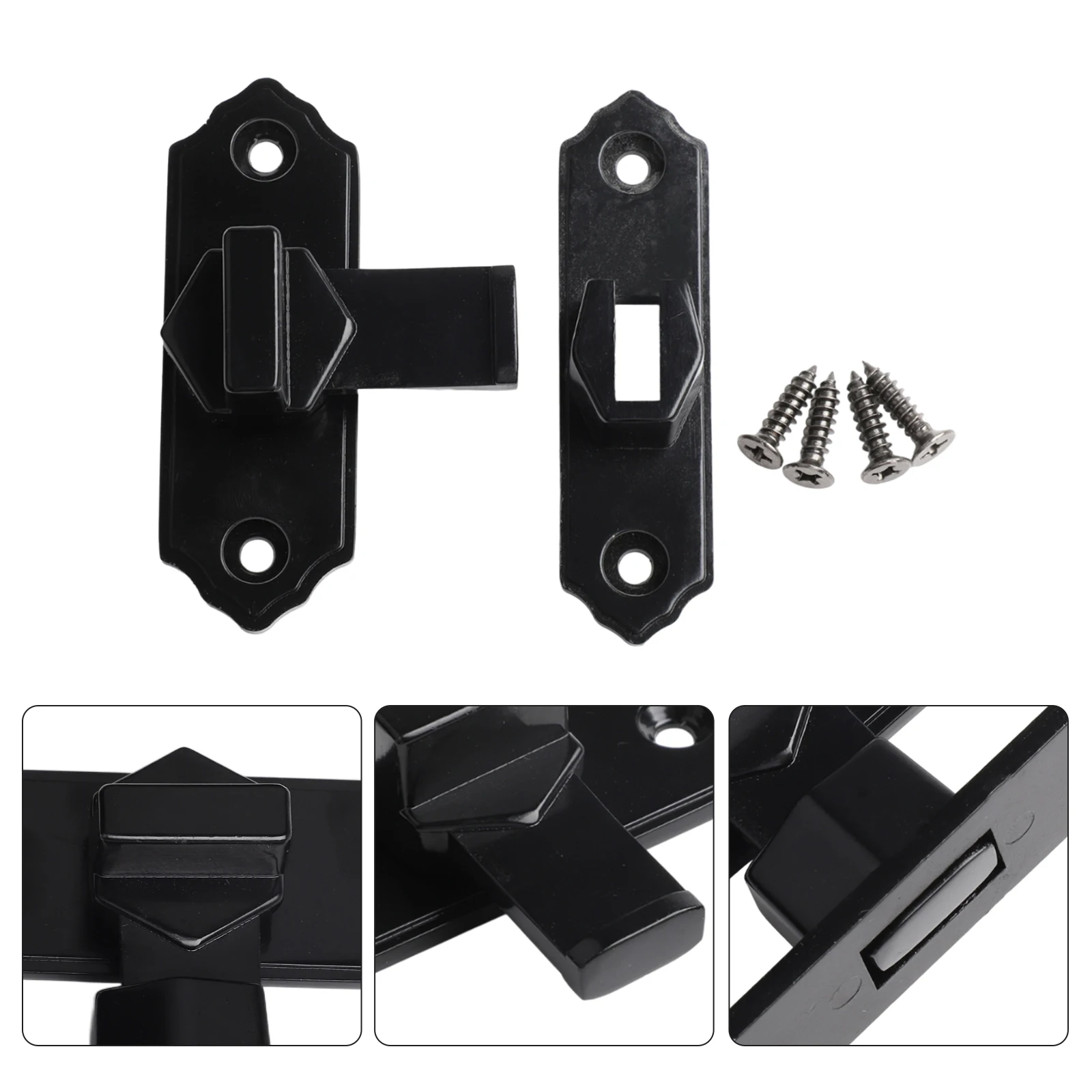 לשימוש בבית 90 ° מנעול 360 ° מנעול סיבוב חלק מתכת צינק אלומיניום נוח לשימוש למרפסות