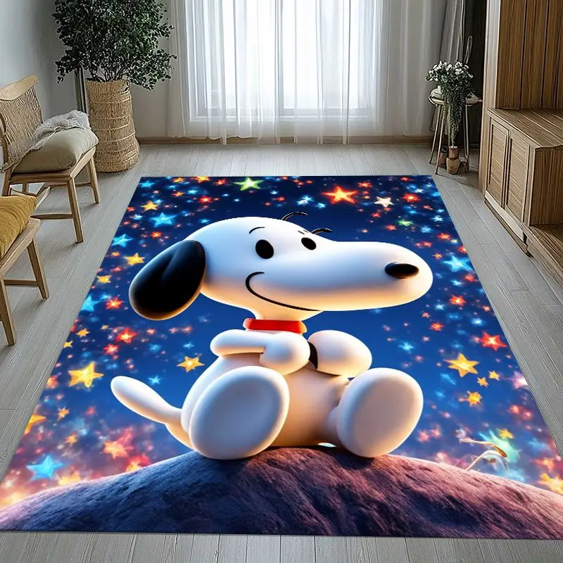 Kawaii S-Snoopys Dog Cartoon Soft Non-Slip Large Area Rug for Living Room,Bedroom Playroom Carpet Mat for Sofa,Home Decor Gift