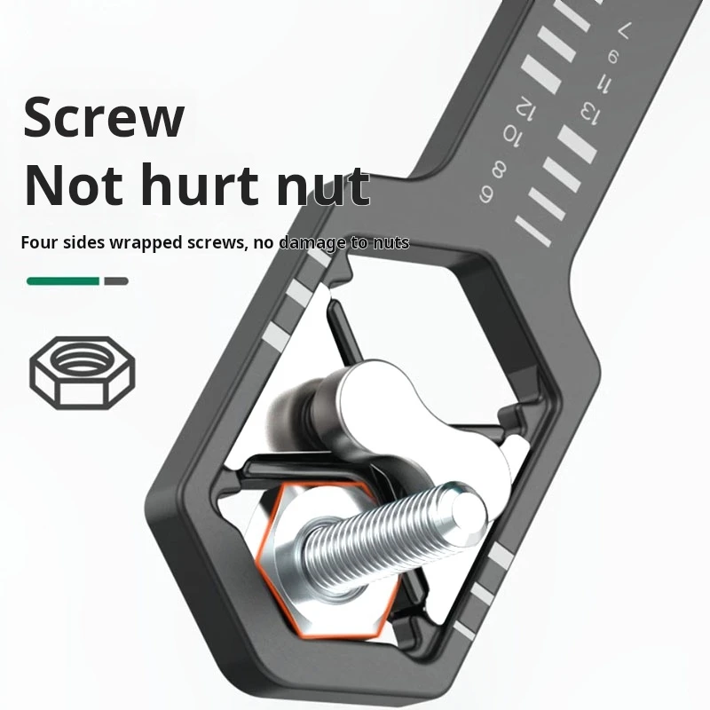 

Новый тип гаечного ключа, бытовой разборный авторемонт, 14 в 1, регулируемый шестигранный ключ, 13 мм, 1/4 9/16, многофункциональные инструменты