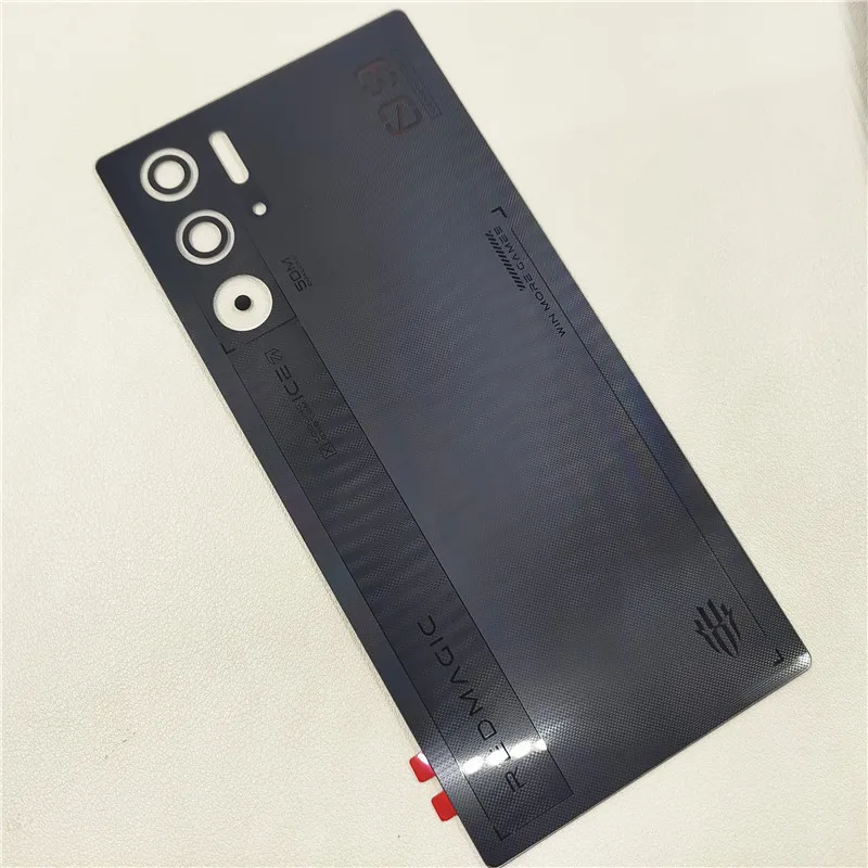 A+++ Glass Back Battery Cover for ZTE Nubia Red Magic 9 Pro / 9 Pro+ Housing Lid Door Rear Case with Camera Frame Lens