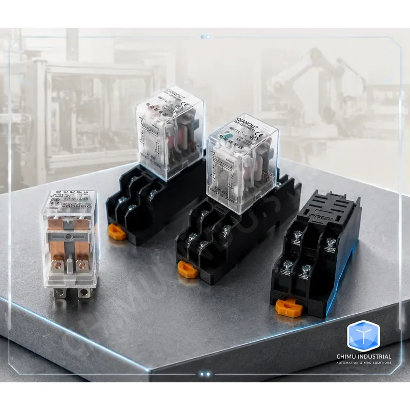 【CHIMU INDUSTRIAL】 Small Electromagnetic Relay JQX-13F 2Z HH62P for LY2NJ DC24V AC220V with Light Silver Contact