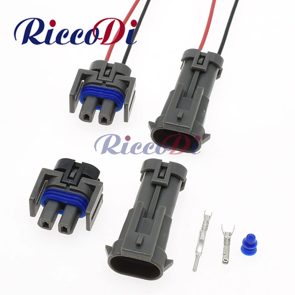 1 Set Automotive 2 Pin Auto Harness Connector Compressor Air