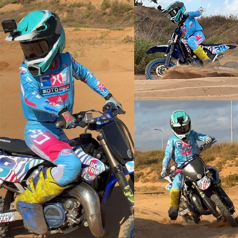 SIZE 20 22 24 26 28 motocross jersey and pants kids FXJ enduro gear set MX Gear Set children Youth MTB DH UTV Racing Sui