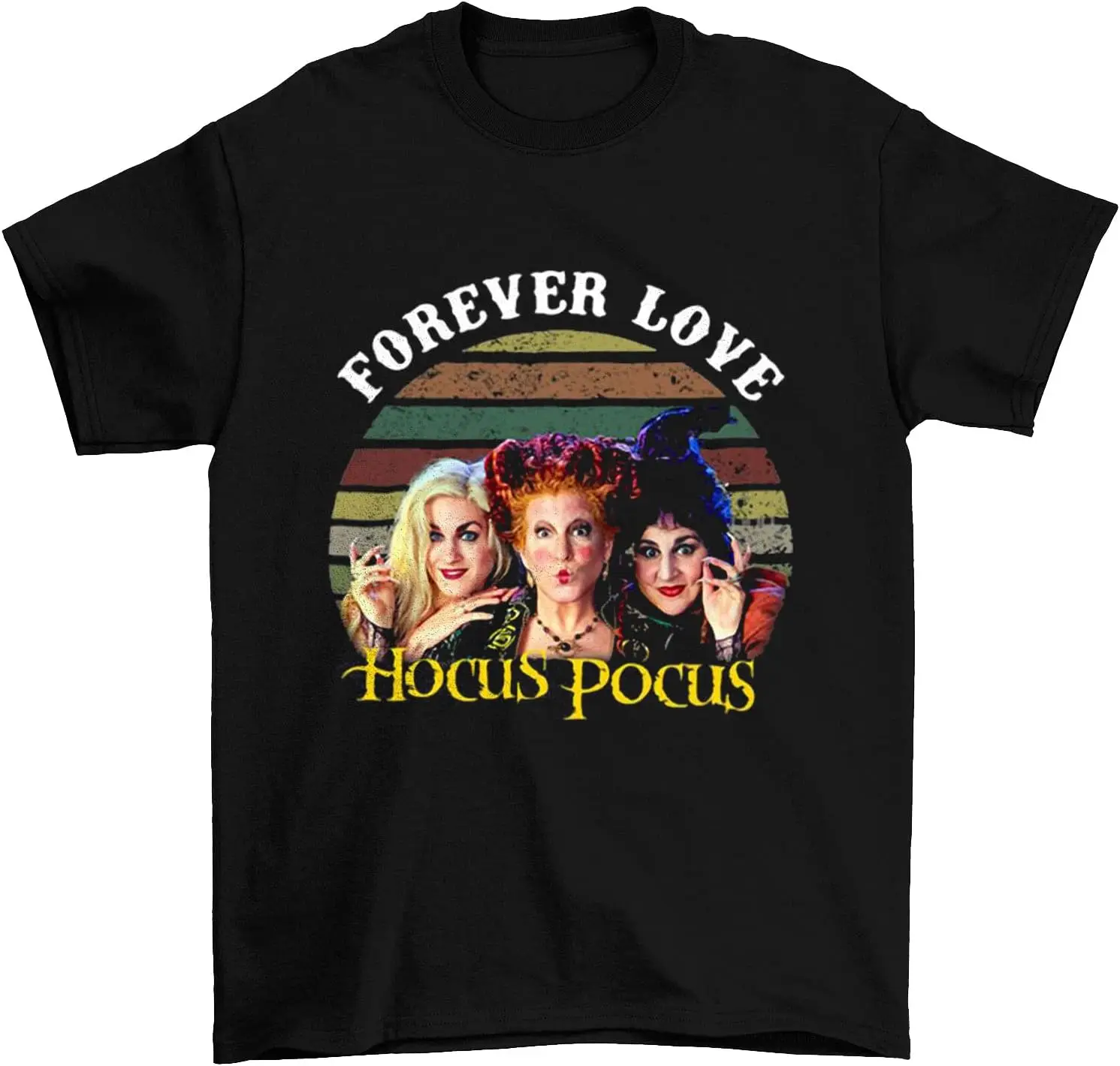 Forever Love Hocus Pocus Vintage T-Shirt, Classic Movie Shirt, Funny T-Shirt Black