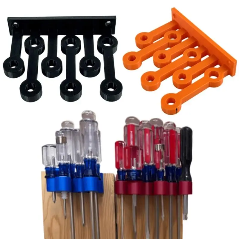 Slots Screwdriver Wall Storage Holder Easy Install Space Saving Garage Organizer for Home Workshop Repair Hand Tools