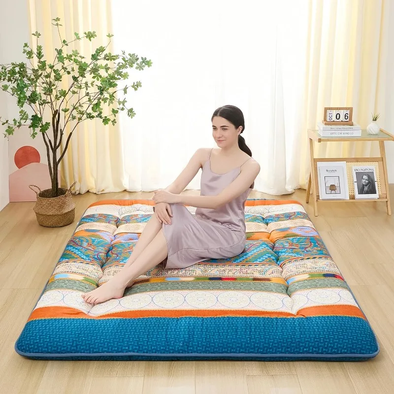 

Foldable Japanese Floor Mattress, Roll Up Mattresses Tatami Mat with Washable Cover