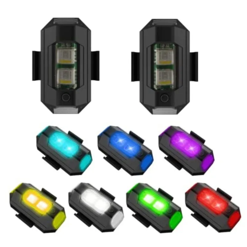 

7-color Mini LED Anti-collision Bicycle Airplane Night Flight Flashing Warning Signal Light Motorcycle Light Drone Flash